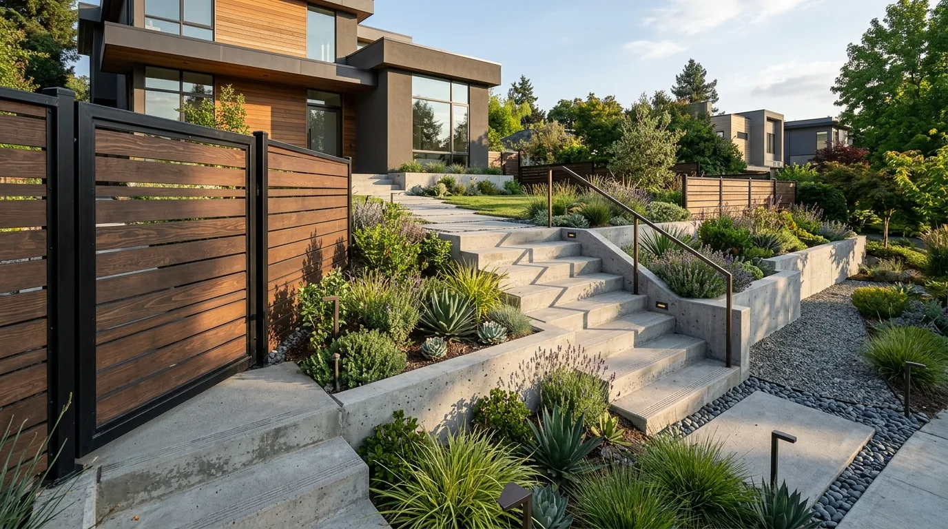 Concrete and Stone Front Garden Mix